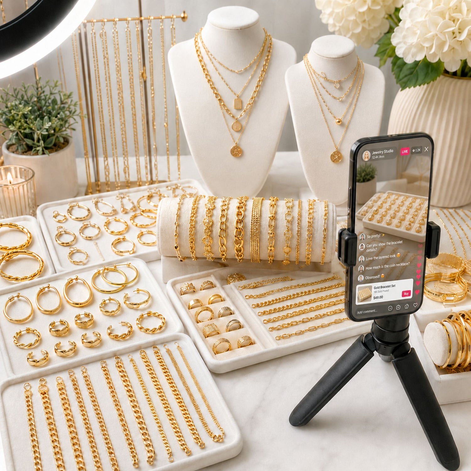 TikTok Live wholesale jewelry bundles for resellers