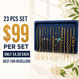 23PCS Gold Chain Bracelet Bundle wholesale jewelry bundle