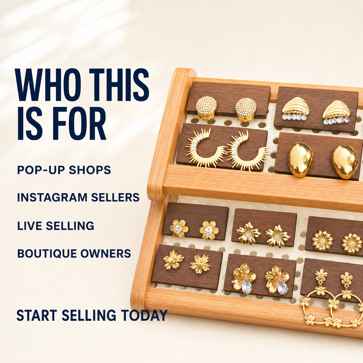 24PCS Gold Earring Bundle wholesale jewelry bundle