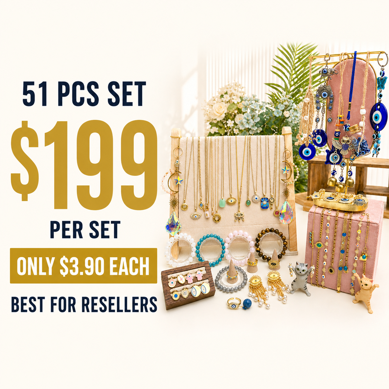 51PCS Evil Eye Jewelry Bundle wholesale jewelry bundle