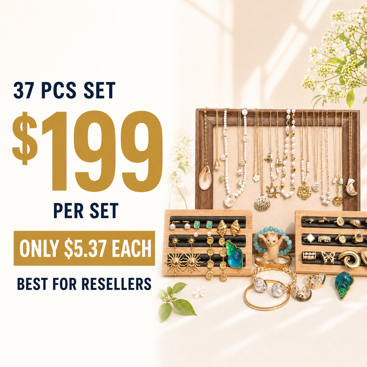 37PCS Gold Filled Jewelry Bundle wholesale jewelry bundle