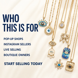 25PCS Evil Eye Necklace Bundle wholesale jewelry bundle