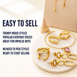 23PCS Gold Filled Colorful Gemstone Charm Jewelry Set