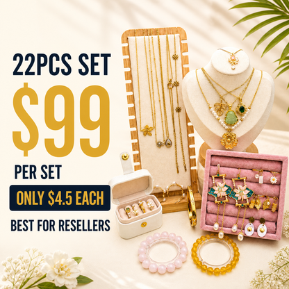 22PCS Trendy Jewelry Bundle wholesale jewelry bundle