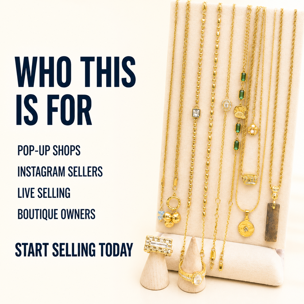 24PCS Gold Necklace Bundle wholesale jewelry bundle