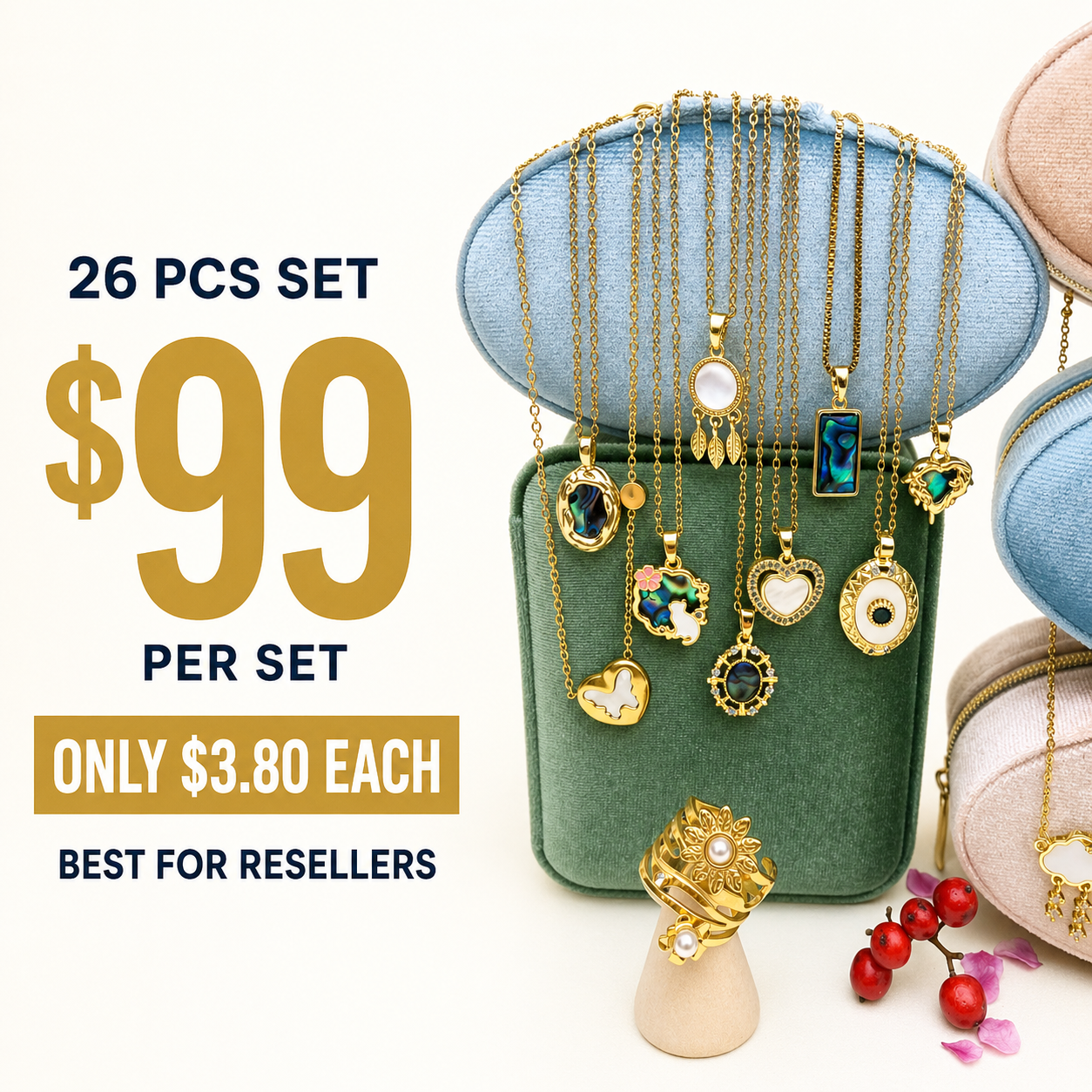 26PCS Starter Jewelry Bundle wholesale jewelry bundle