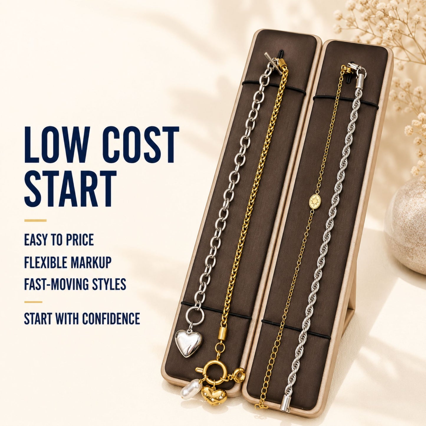 Modern Mixed Metal Jewelry Set